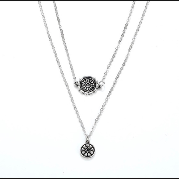 Boho 2 necklace bundle mandala necklaces - Picture 3 of 8